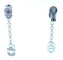 Boucles d'oreilles BVLGARI. Boucles d’oreilles Parentesi or blanc et diamants 58 Facettes