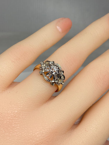 Bague 50 Bague Napoléon III en Or jaune & Diamants 58 Facettes