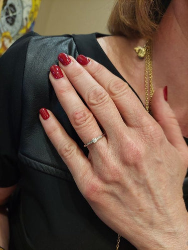 Bague 53 SOLITAIRE "TU ES LE SEL DE MA VIE" MAUBOUSSIN 58 Facettes 063691