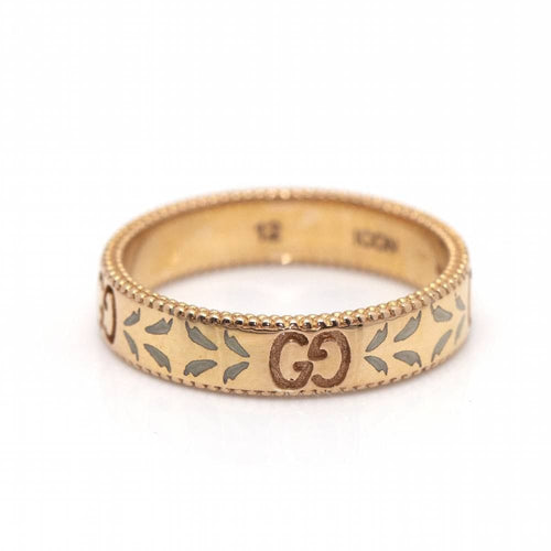 Bague 52 GUCCI - Bague en or rose et émail 58 Facettes D360463FJ