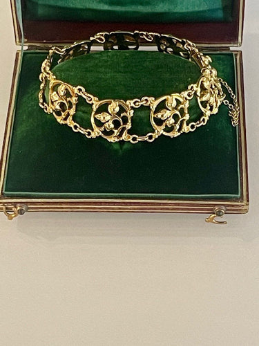Bracelet Bracelet Art Nouveau Or jaune 58 Facettes 1065545