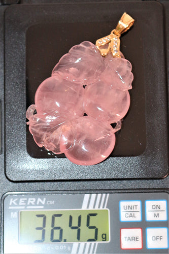 Pendentif Pendentif Quartz Rose & Or jaune 58 Facettes 537