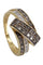 BAGUE MODERNE DIAMANTS CHAMPAGNE ET BLANCS 58 Facettes 060431