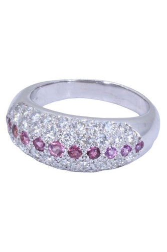 Bague 55 BAGUE JONC TOURMALINES DIAMANTS 58 Facettes 075621