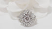 Bague Bague double entourage en or blanc et diamants 58 Facettes 31496