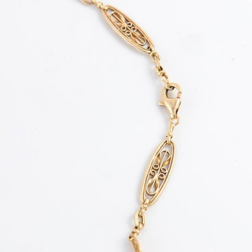 Collier Sautoir Art Nouveau en Or Filigrané 58 Facettes