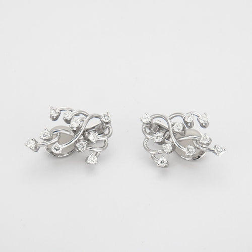 Boucles d'oreilles Boucles d'oreilles, or gris, diamants 58 Facettes HS7269
