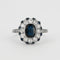 Bague 55 Bague Marguerite Saphirs Diamants 58 Facettes