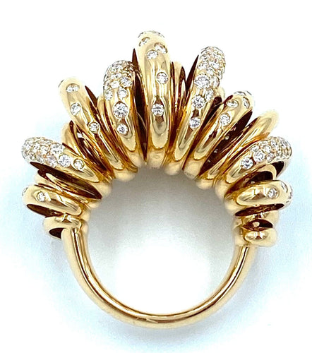 Bague DE GRISOGONO. Collection Sole, bague or rose et diamants 58 Facettes