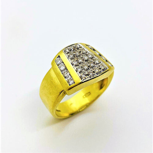 Bague 53.5 Bague Or Pavage Diamants 58 Facettes 20400000597