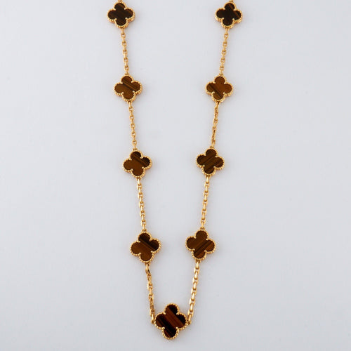 Collier Van Cleef & Arpels - Sautoir Alhambra Oeil de tigre 58 Facettes