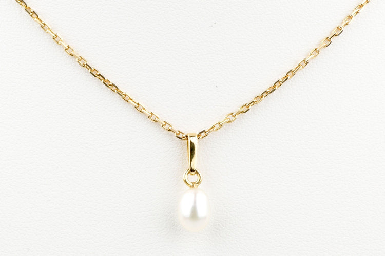 Collier Collier et pendentif perle en or jaune 58 Facettes 21PERLE-62