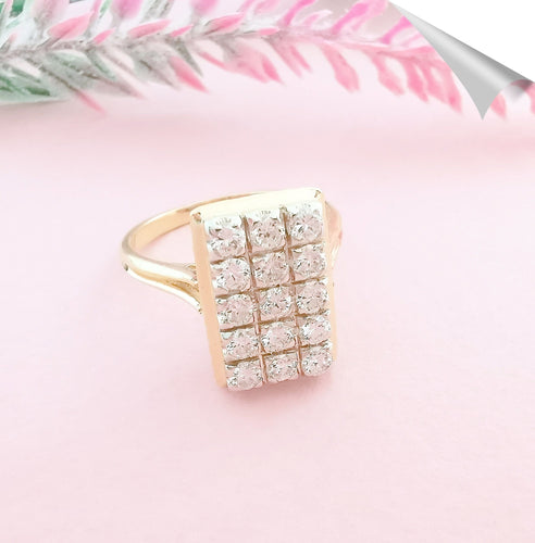 Bague Bague, diamants, 2 ors 58 Facettes AA 1563