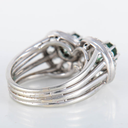 Bague 53 Bague forme 8 Emeraudes Diamants 58 Facettes 8397