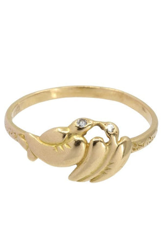 Bague 56 BAGUE MODERNE COLOMBES ET DIAMANTS 58 Facettes 048471