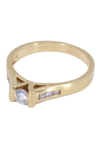 Bague 53 BAGUE STYLE SOLITAIRE DIAMANTS 0.17 CARAT 58 Facettes 073141