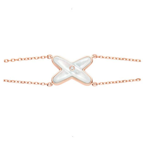 Bracelet CHAUMET - Bracelet Liens Or rose Diamant Nacre 58 Facettes 082933