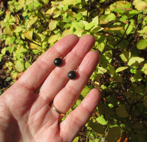 Boucles d'oreilles Boucles d’oreilles dormeuses anciennes jais 58 Facettes