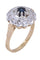 Bague 53 BAGUE MARGUERITE SAPHIR ET DIAMANTS 58 Facettes 073041