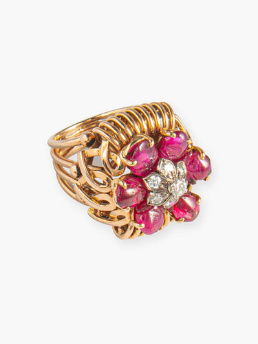 Bague 50 Bague Rubis et Diamants 58 Facettes