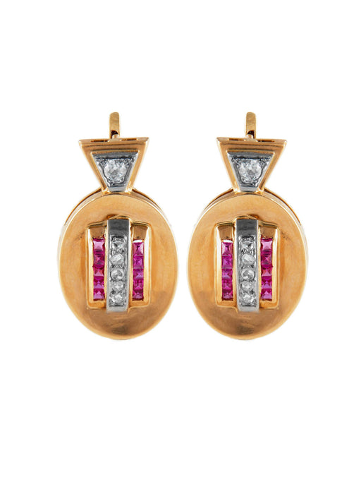 Boucles d'oreilles Boucles d'oreille "Tank" Circa 1940 58 Facettes