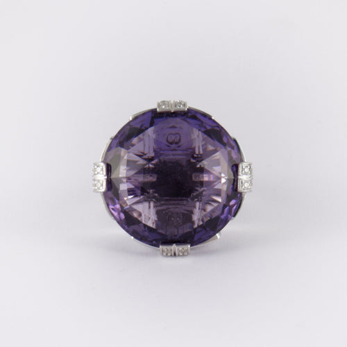 Bague 56 BULGARI - Bague Améthyste, Diamants 58 Facettes