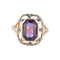 Bague 52 Bague Pierre mauve 58 Facettes