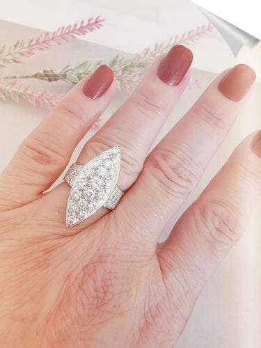 Bague Bague Marquise Diamants 3 carats 58 Facettes AA 1504