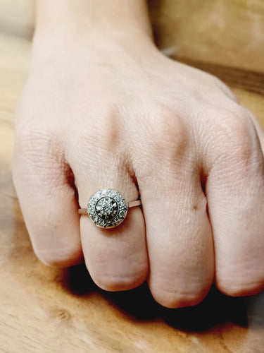 Bague 53 Bague Or Blanc Diamants 58 Facettes