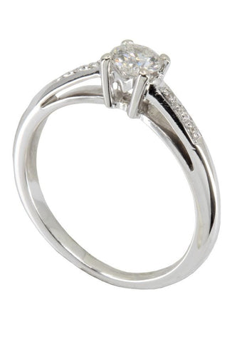 Bague SOLITAIRE "TU ES LE SEL DE MA VIE " MAUBOUSSIN 58 Facettes 044871