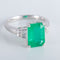 Bague 54 Bague Emeraude de Colombie Diamants 58 Facettes 324E110