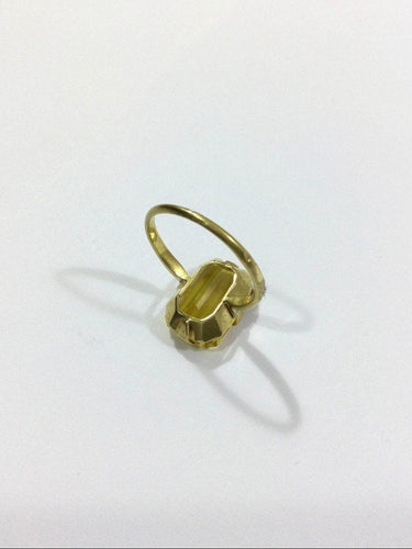 Bague 58 Bague Or Et Citrine 58 Facettes