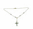 Pendentif Pendentif croix topaze sur chaîne en or jaune 58 Facettes