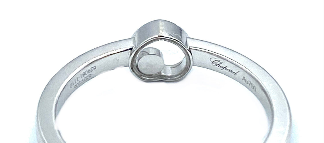 Bague Chopard. Happy Diamonds, bague or blanc et diamant 58 Facettes
