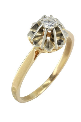 Bague SOLITAIRE ANCIEN DIAMANT 0.15 CARAT 58 Facettes 046691
