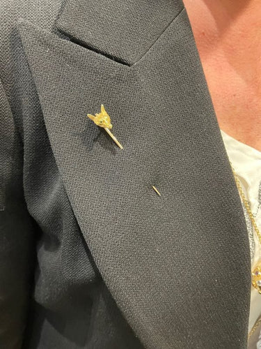 Broche ÉPINGLE ANCIENNE TÊTE DE RENARD ET ÉMERAUDES 58 Facettes 047531