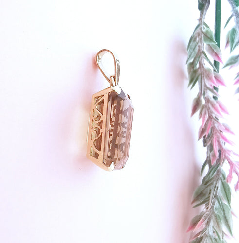 Pendentif Pendentif imposant citrine or jaune 58 Facettes AA 1635