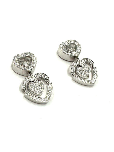 Boucles d'oreilles CHOPARD. Boucles d’oreilles Happy Amore diamants 58 Facettes