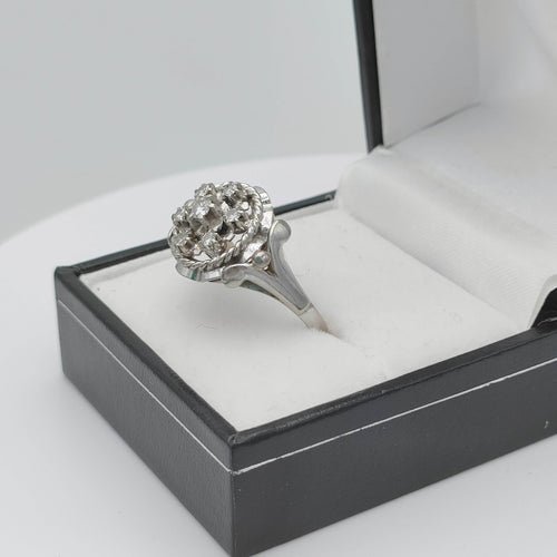 Bague 55.5 Bague vintage or platine diamants 58 Facettes