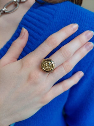 Bague BAGUE MÉDAILLE D'AMOUR AUGIS DIAMANT 58 Facettes 079551