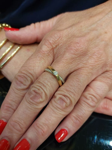 Bague 57 BAGUE ENTRELACÉE DIAMANTS 58 Facettes 071311