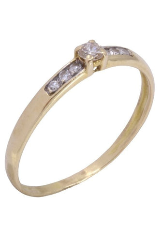 Bague 56 BAGUE SOLITAIRE DIAMANTS 0.07 CARAT 58 Facettes 073651