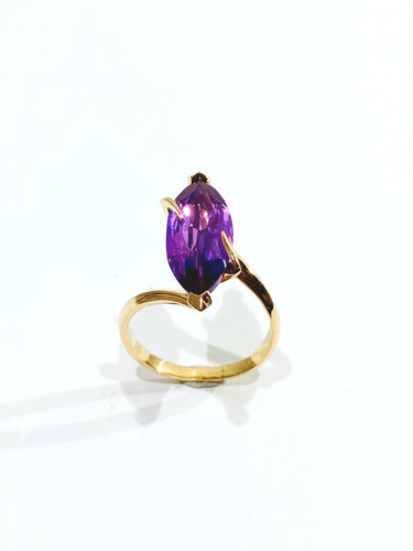 Bague 56 Bague Améthyste et or rose 58 Facettes