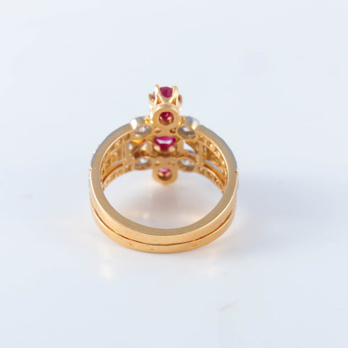 Bague 53 Bague rubis diamant 58 Facettes