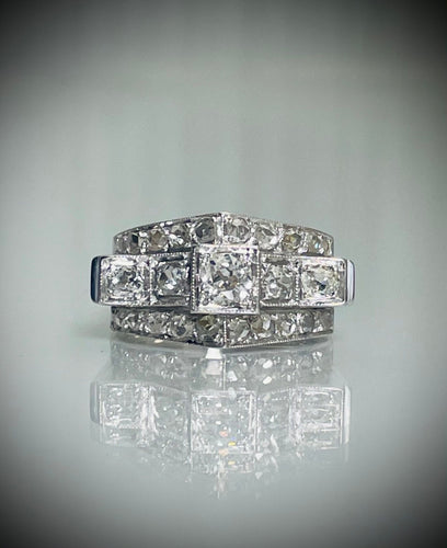 Bague 52 Bague Diamants Art Déco 58 Facettes