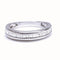 Bague 54 Demi alliance or blanc et diamants baguettes 58 Facettes RA-467/2