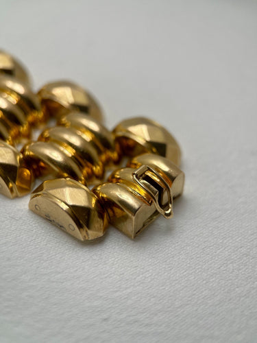 Bracelet Bracelet Tank en Or Jaune 18k - circa 1940 58 Facettes