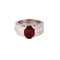 Bague 53 Bague Or Gris Rubis & Diamants 58 Facettes