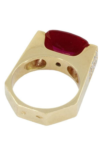 Bague 51 BAGUE DE CRÉATEUR RUBIS ET DIAMANTS 58 Facettes 049491