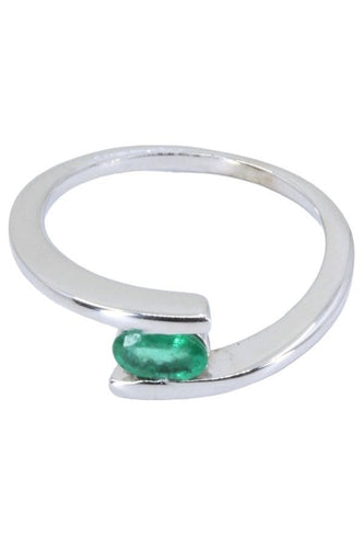 Bague 51 BAGUE MODERNE ÉMERAUDE 58 Facettes 055191